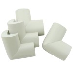 Set of 4 pieces corners protection, tables, L form, baby's room, white color